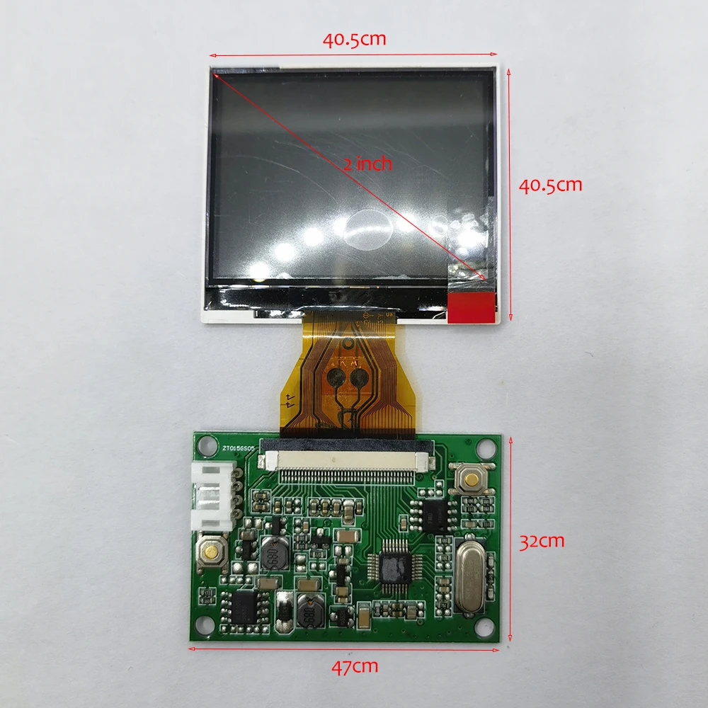 2 inch LCD display module kit NTSC/PAL auto 640*240 4:3 with RCA in for CCTV Household Appliances brightness adjust image flip lcd screen display