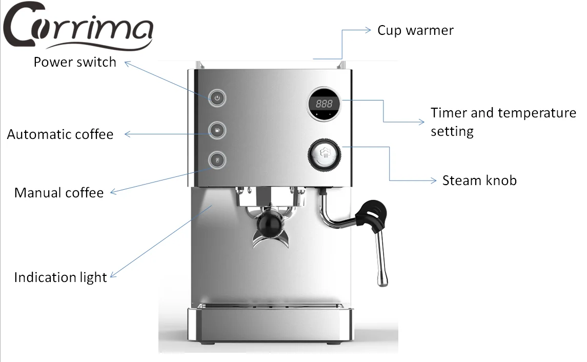 Espresso Coffee Machine/home Coffee Maker/coffe Machine Semi Automatic 5