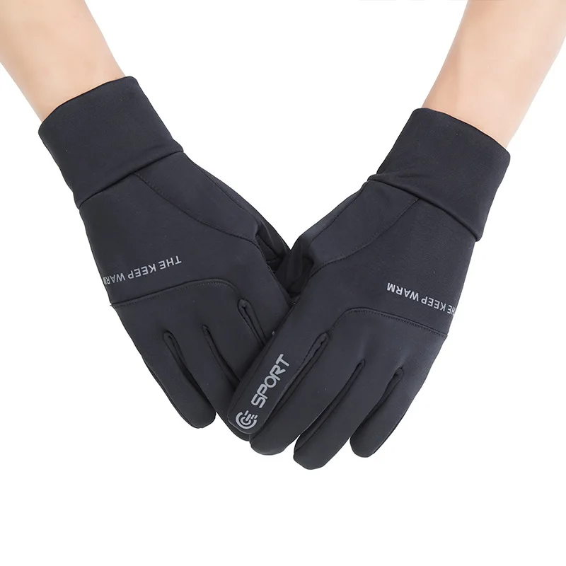 Men's Cycling Gloves Motorcyclist Autumn Winter Fleece Warm Touch Screen Bicycle Gloves Men Outdoor Sports Biker Driving Gloves 6