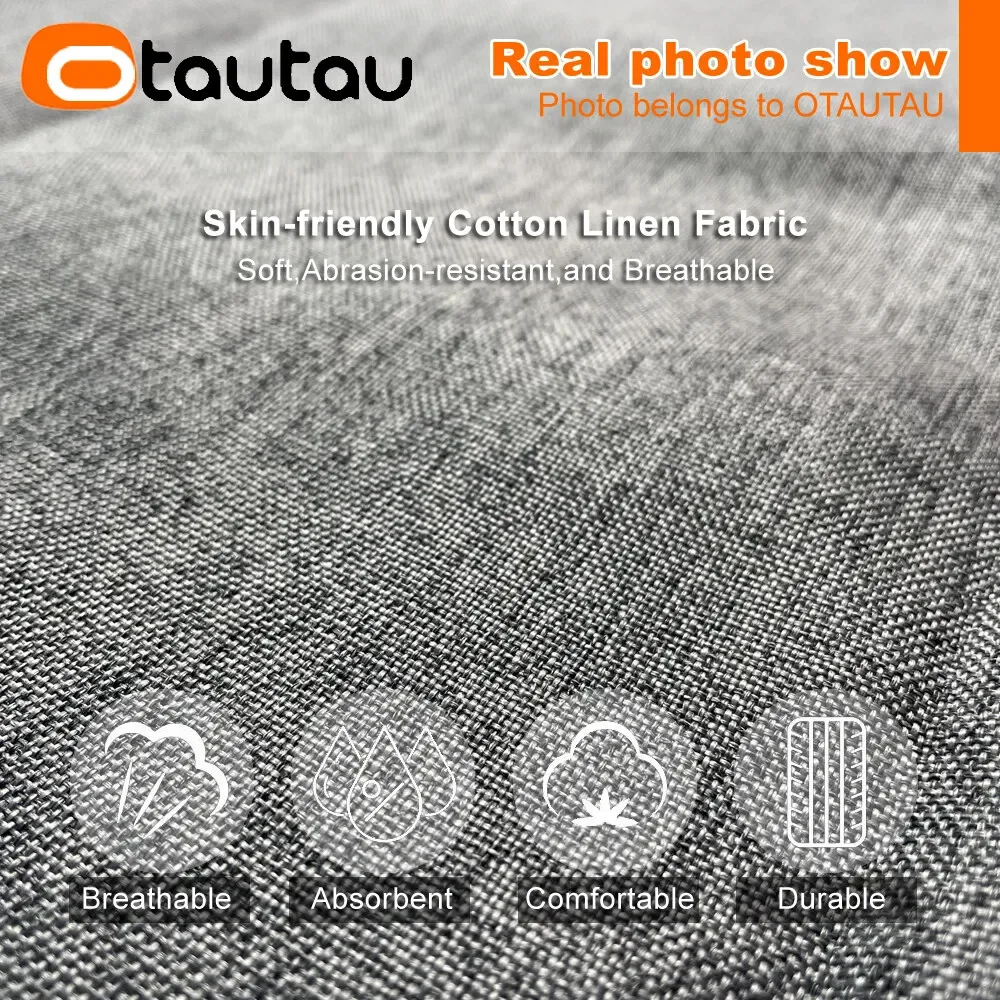OTAUTAU Cotton Linen Pillow Case for Sofa Bed Headboard Couch Backrest Cushion Cover Pillowcase Long Body Throw Pillows KD002 6