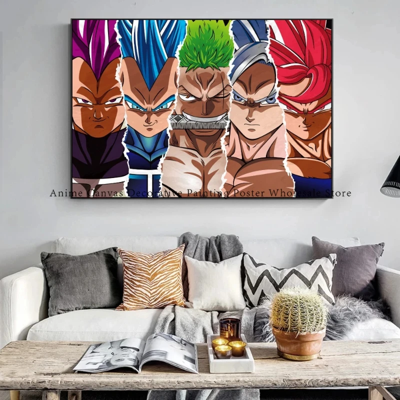 

Canvas Print on Prints Poster Dragon Ball Anime Son Goku Painting Gifts Cartoon Character Picture Decoration Home Room Paintings