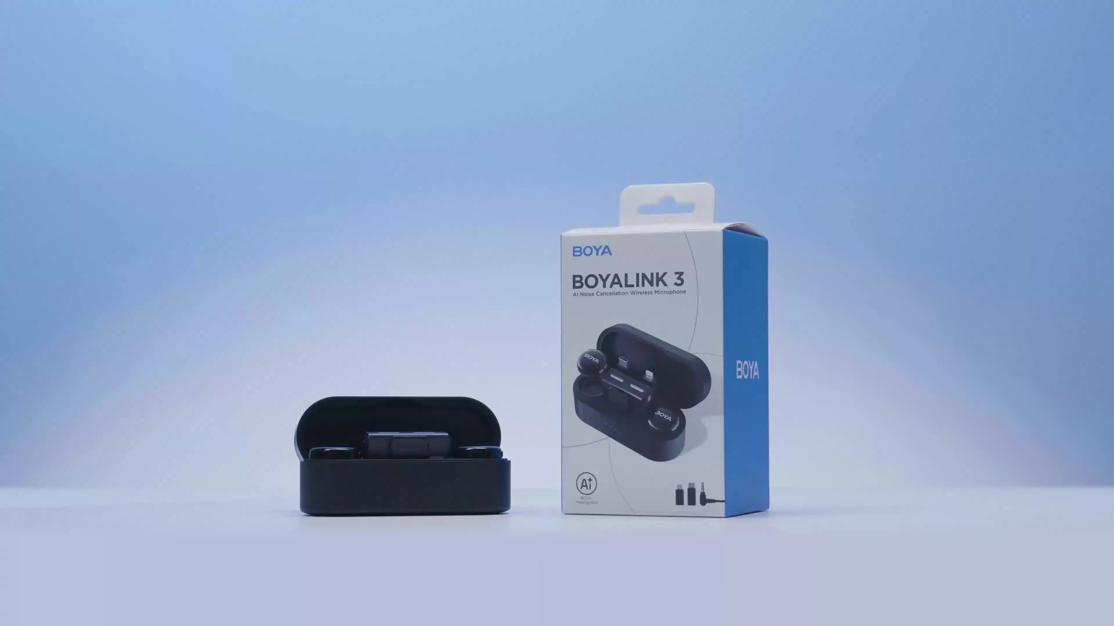 BOYA BOYALINK 3 ミニワイヤレスラベリアマイク iPhone USB-C Android