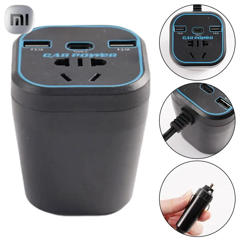 Xiaomi Car Power Inverter 12V/24V TO 220V Converter Type-C Multi-function Charger Socket 3.1A Fast Charger Car Power Converter vehicle inverter,car converter inverter,car inverter,car power converter,power inverter