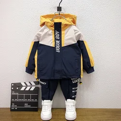 2024 new Childrens autumn suit childrens autumn boy childrens net red fashion fashion baby handsome montage suit 2-7 years