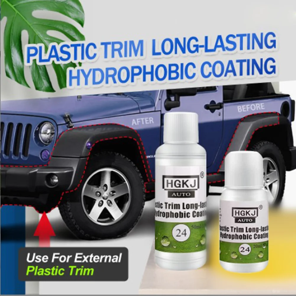 

Plastic Renovator 20/50ML HGKJ 24 Coating For Auto Plastic Rubber Repair Clean Repair Clean Restore Gloss Car Foam Cleaner
