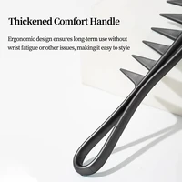 Wide Tooth Shark Plastic Comb for Men Barber Hairdressing Tool Hair Clipper Curling Massage Styling Tool for Salon Or Home Use - Image 3