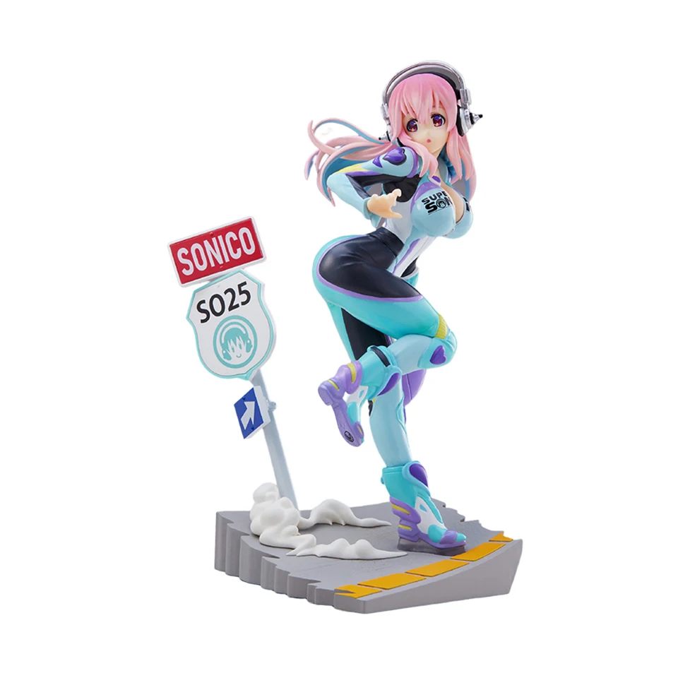 Original Genuine 19cm Super Sonico Anime Action Collectible Model