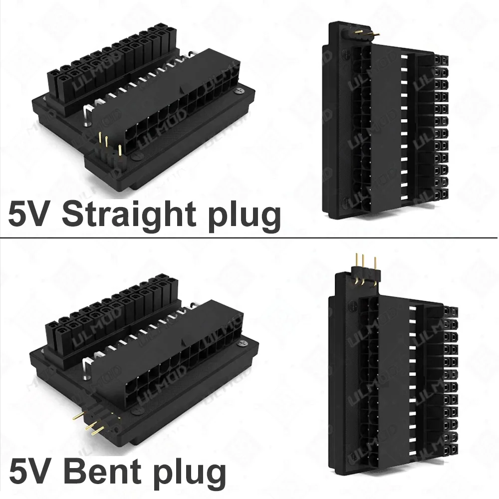 Placa-mãe Iluminação Fonte de Alimentação Conversor de Imagem Personalizado 24p a 90 180 Graus Mobo Adapter Connector Steering Head Mod - Imagem 3