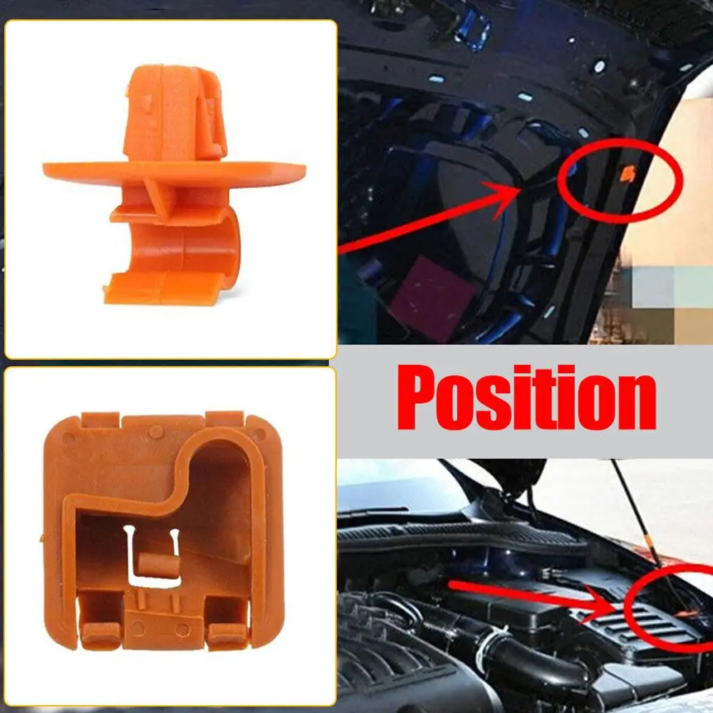 Hood prop rod clip Hood support clamp Car Roomster Hood Bonnet Rod Stay Bracket Buckle Clip For Skoda Fabia Octavia MK2 2004-2012 2013 1U0823570A Plastic