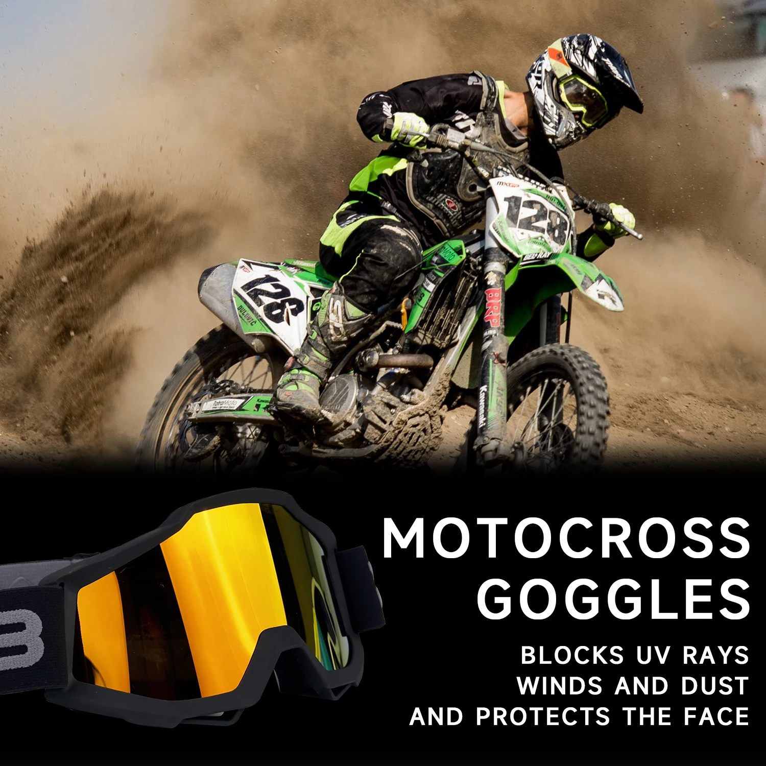 Motocross Goggles UV400 Motorcycle Glasses MX Cycling Sunglasses Adult Riding Glasses ATV Children Helmet Goggles 6