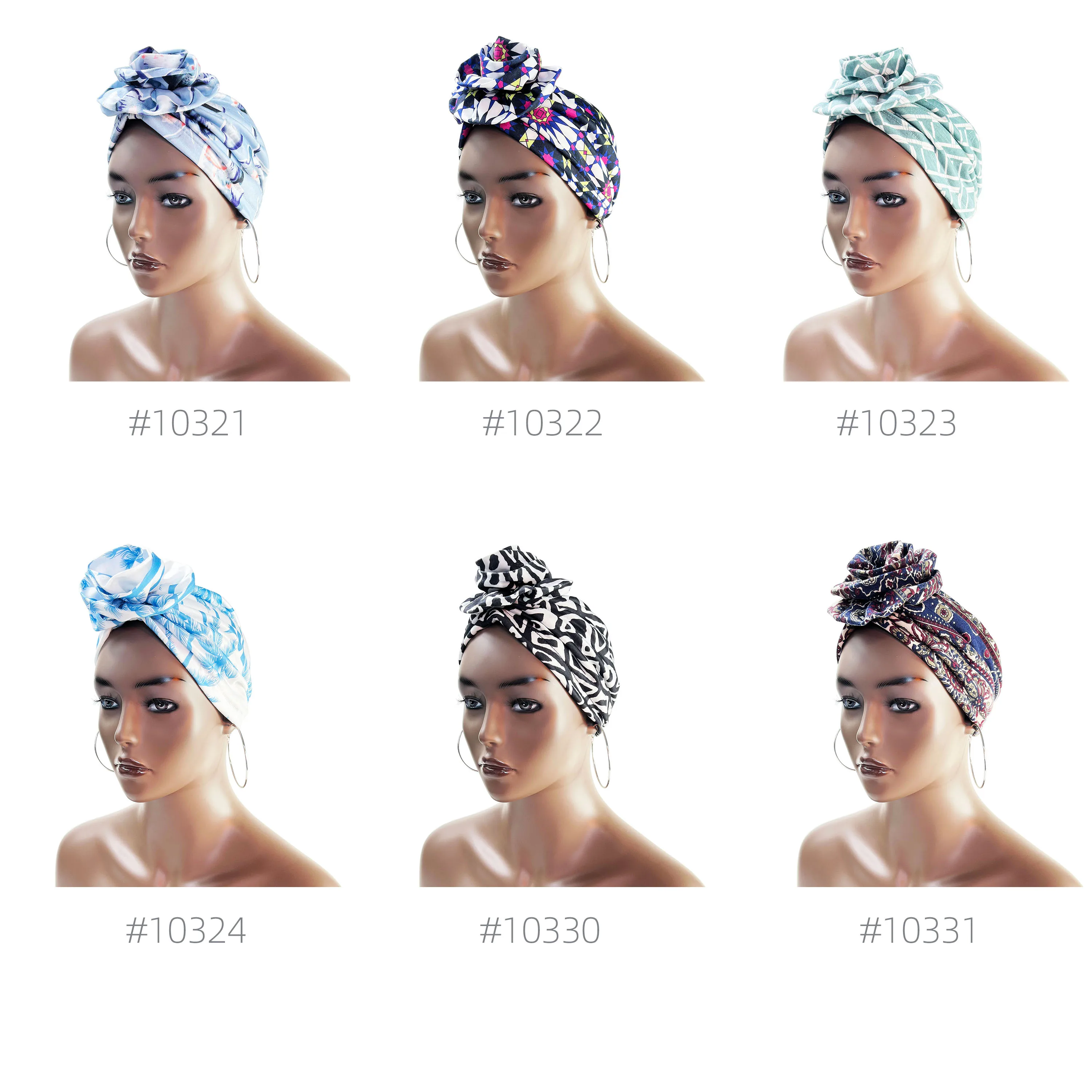 Stretch Bandana Kopf Wickeln Satin Floral Ankara Motorhaube Frauen Blume Druck Party Turban Headwear Kappe – Detail 11