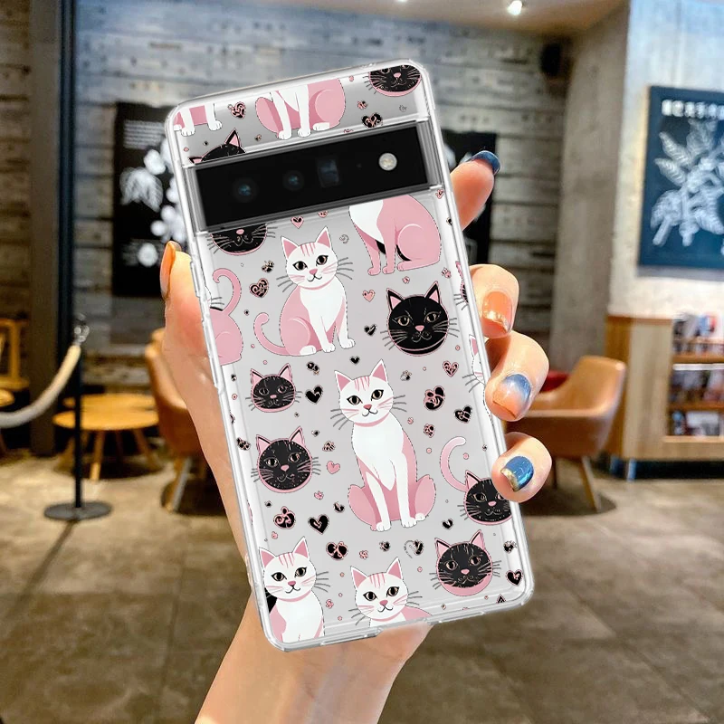 Lovely Cat Playing Design Soft TPU Phone Case Cover