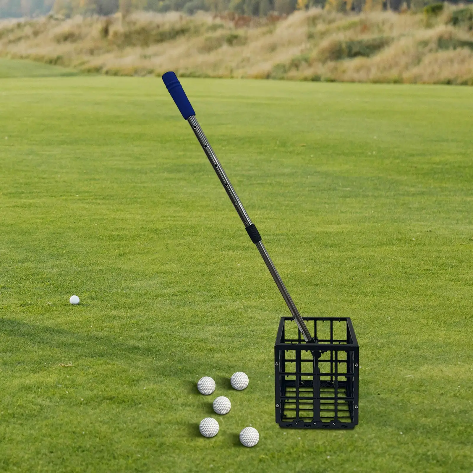 

Adjustable Golf Balls Collector Retriever Accessory Metal Connecting Rod Table Tennis Ball Retriever for Daily Ball Picking Work
