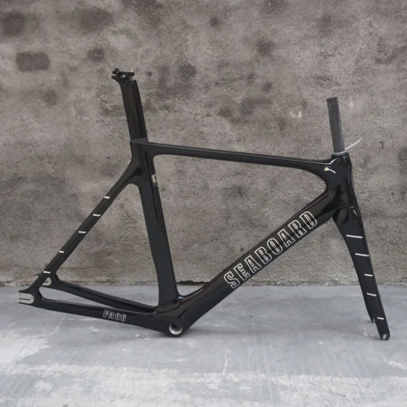 Carbon Fiber Frame FA06 Seaboard Fixie Bike Black Gary Muscle Racing
