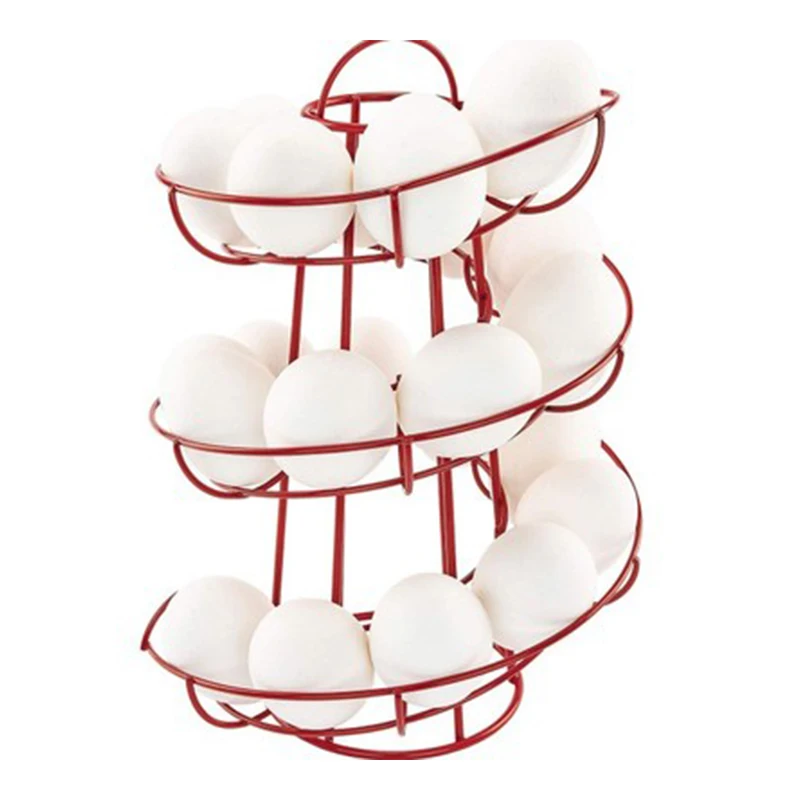 Toplife Spiral Design Metal Egg Skelter Dispenser Rack