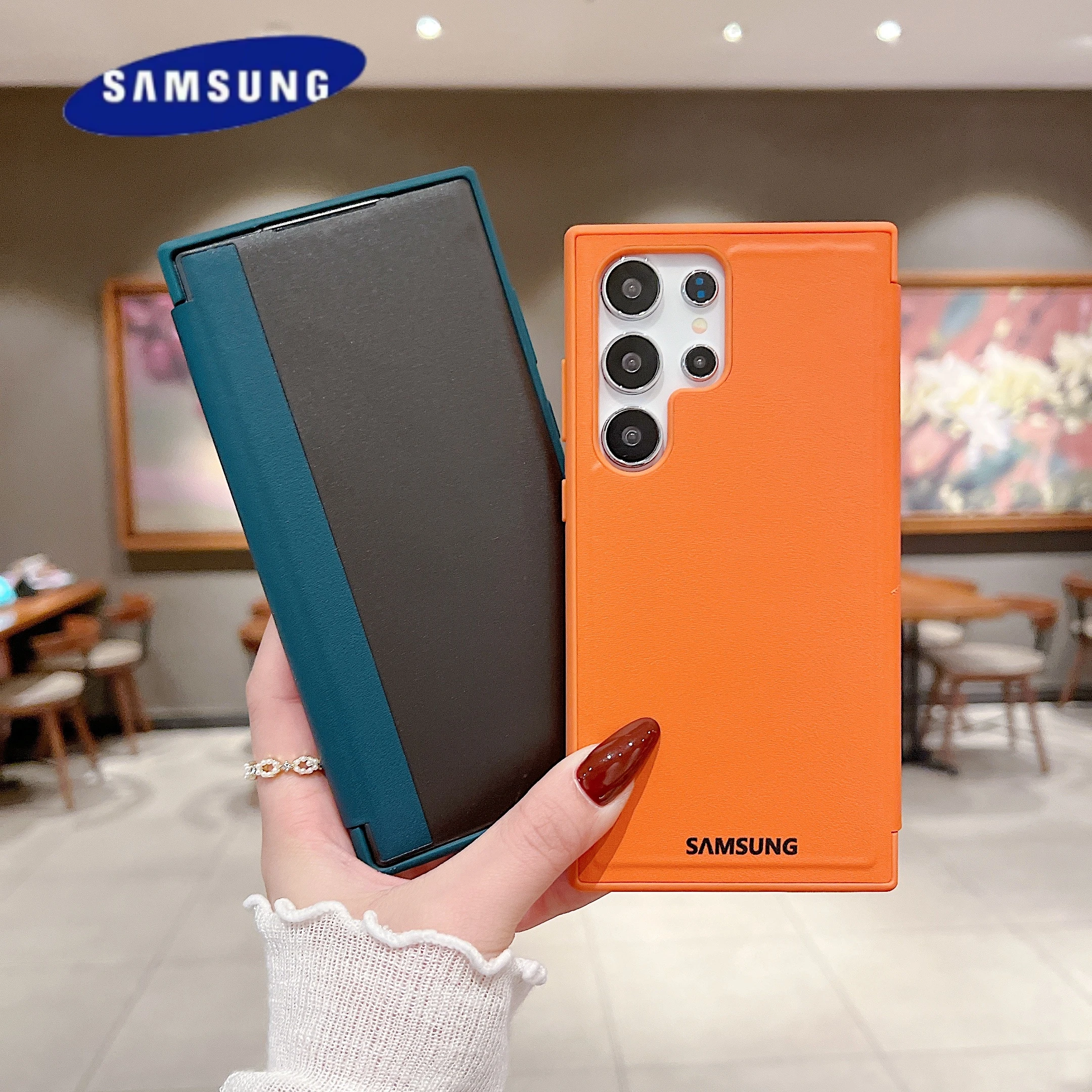 Leather Flip Cover with Screen Protection