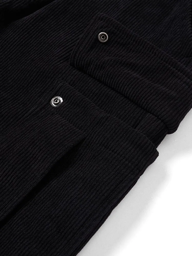 SIMWOOD 2024 Autumn Winter New Oversize Warm Fleece Liner Corduroy Cargo Pants Fashion Plus Size Trousers 5