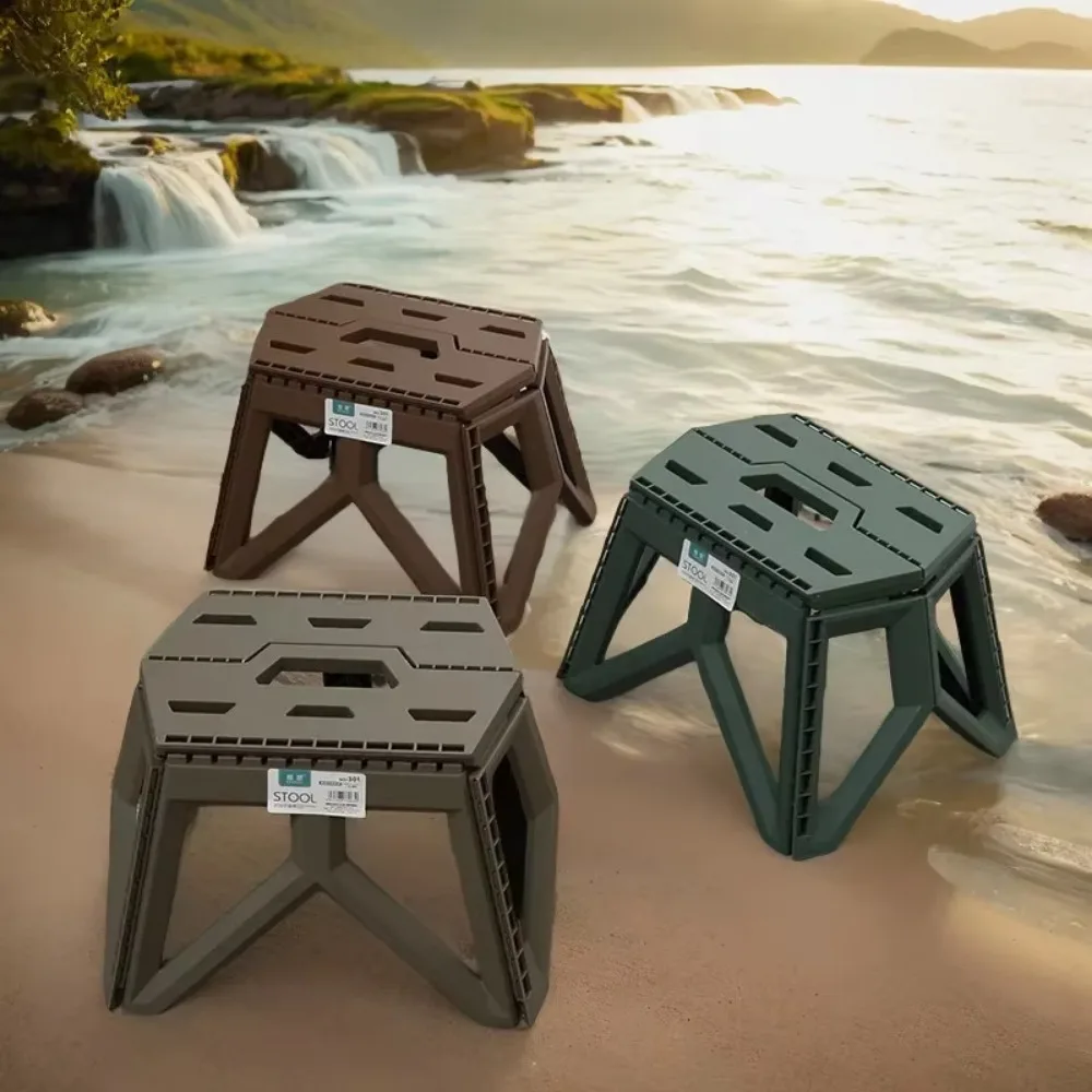 Outdoor Small Stool Portable Folding Stool High Load Bearing Durable Beach Camping Chair Fishing Ottomans Home Furniture