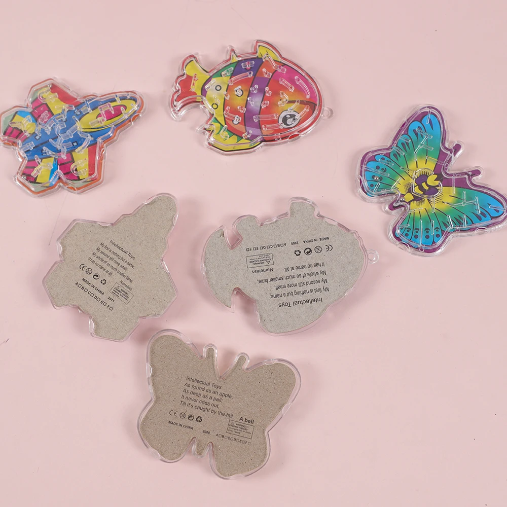 Cute Animal Plane Maze Puzzle Game 12Pcs for Kids Party