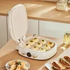 YIDPU Electric Frying Pan 220V 50Hz Double Sided Heating Electric Skillet 30mm Depth 1400W High Power Double Sided Pizza Cooking 1
