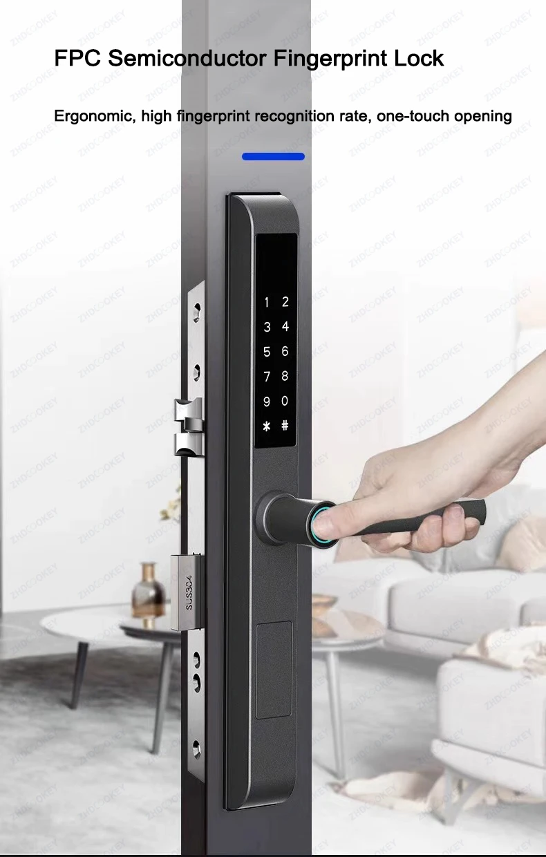 Waterproof TTLock Smart Lock APP Control Fingerprint Password RFID Card Keypad W