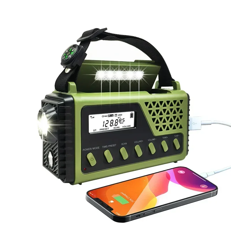 Radio D'urgence, Radio Météo Portable AM/FM Avec Lampe De Lecture D Urgence Radio 98904616