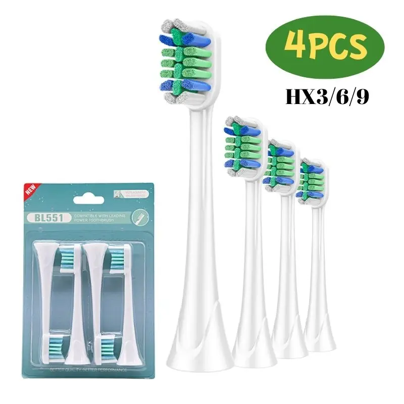 4/12pcs HX6064/65 Diamond Clean Replacement Toothbrush Heads P Sonicare