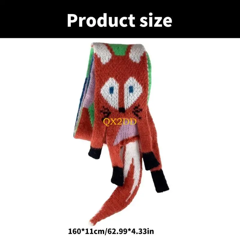 QX2D 유행 어린이 니트 목 스카프 소녀 소년을 위한 따뜻한 목도리