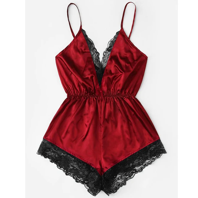 Lace Suspender Pajamas (Backless)