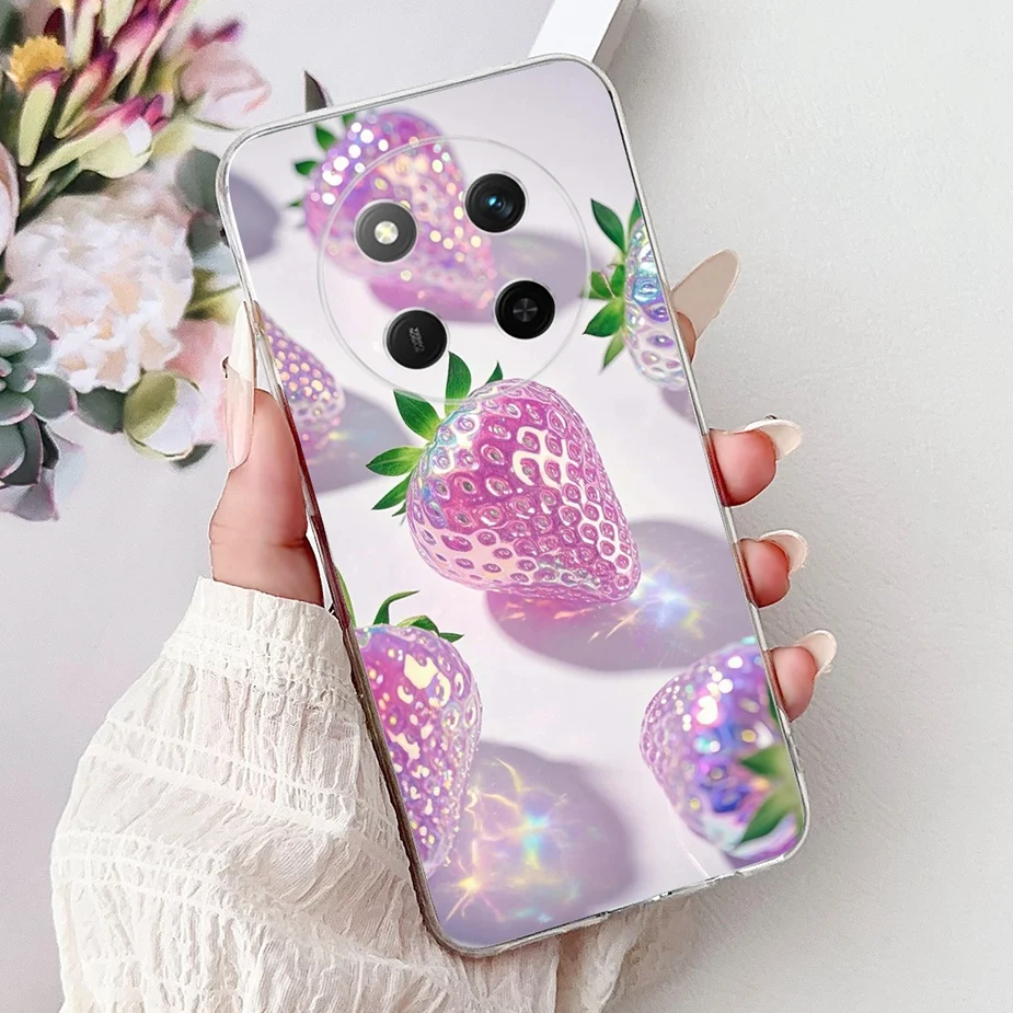 Colorful Painted Clear Silicone Case for Honor Smartphone - Soft Protective Cover