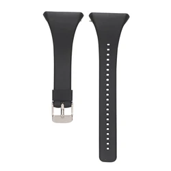 Silicone Adjustable Waterproof Smartwatch Strap - Comfortable and Practical Design (Black)
