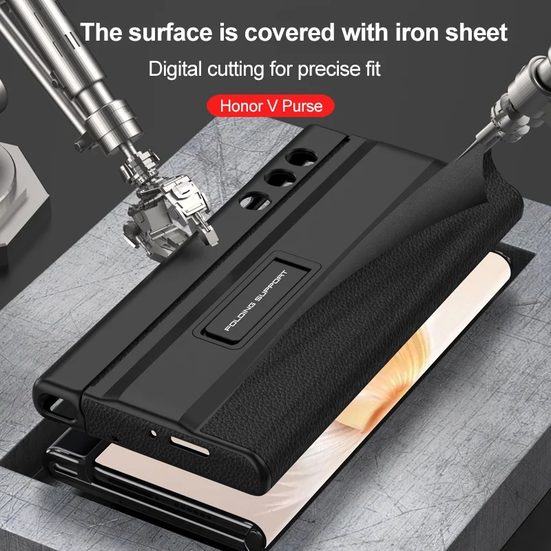 Luxury PU Leather Phone Case For Honor V Purse 5G Ultra Slim Holster Phone Cover For Honor V  Purse Shockproof Cover