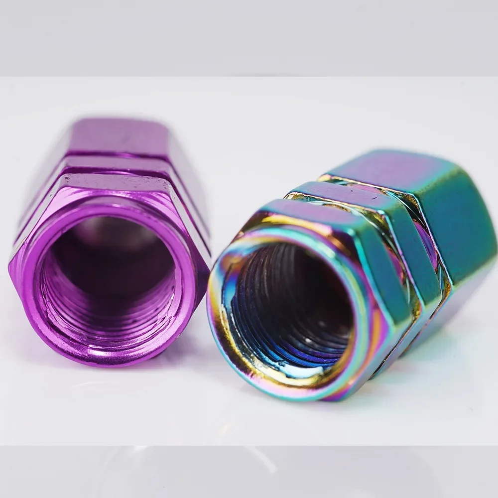 4피스 범용 알루미늄 휠 허브 밸브 캡 - 자동차, 오토바이 및 트럭용 방진 방수 스템 커버