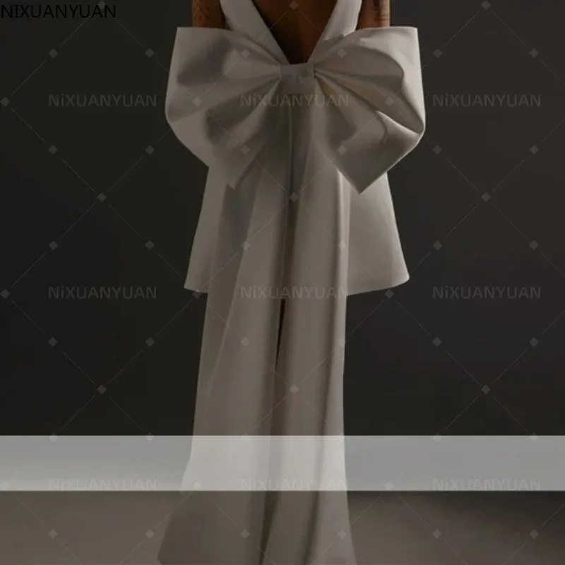 Bridal Dress Decoration Separate Satin Bow for Wedding Dress Bridal Bowknot Ivory Detachable Knots Ladies Wedding Accessories