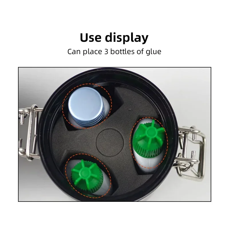 디지털 속눈썹 익스텐션 접착제 보관 탱크, 온도 및 습도 표시 용기, 속눈썹 활성화 밀폐 보관 항아리