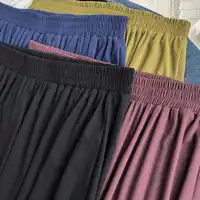 Plus Size 6XL 150KG Summer Thin Pants Solid Color Wide Leg Pants High Elastic Loose Big Home Pants - Image 4