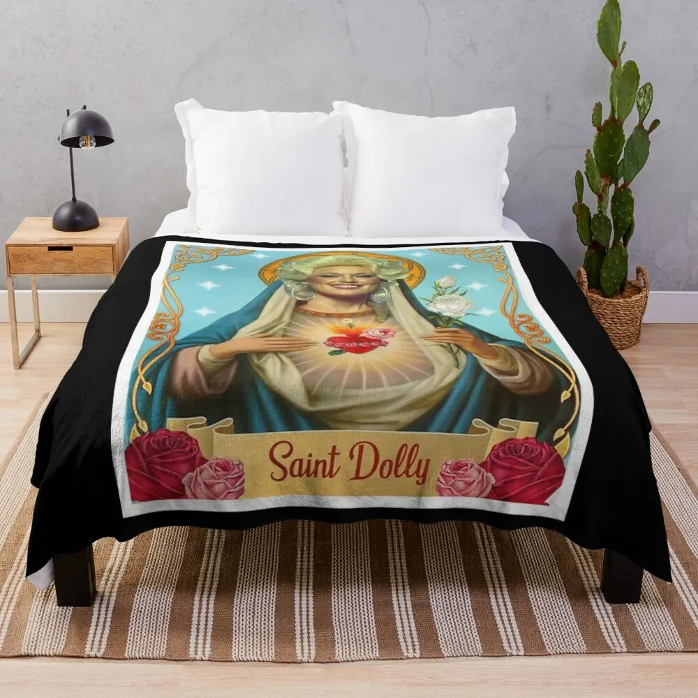 saint dolly parton Throw Blanket Sofa Quilt Giant Sofa Blankets