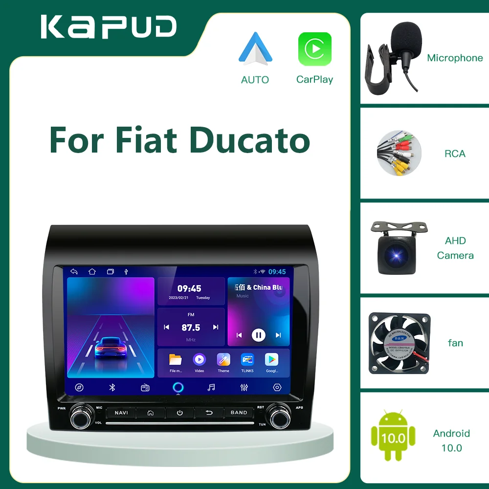 Kapud 8 ''Android Radio Car Multimedia Player Per Fiat Ducato 2008-2015 Citroen Jumper Peugeot Boxer 2011-2015 Carplay Auto Swc