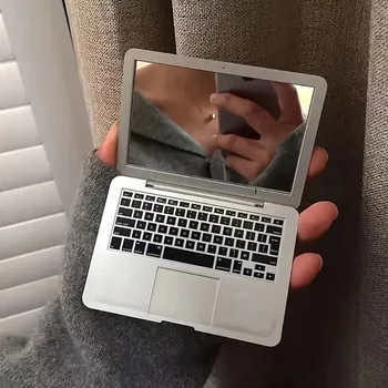 Specchio per mini computer portatile creativo Specchio per trucco pieghevole a forma di laptop Specchio tascabile di alta qualità Specchi per trucco di bellezza 1