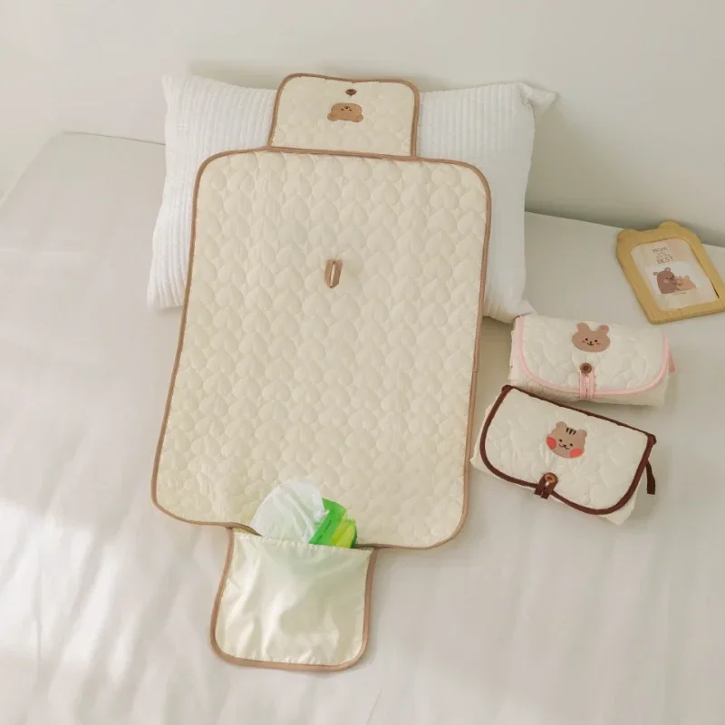 Diaper Changing Pad Foldable Portable Diaper Changing Pad Waterproof Baby Infant Diaper Urine Mat for Newborn Simple Bedding Changing Cover Pad