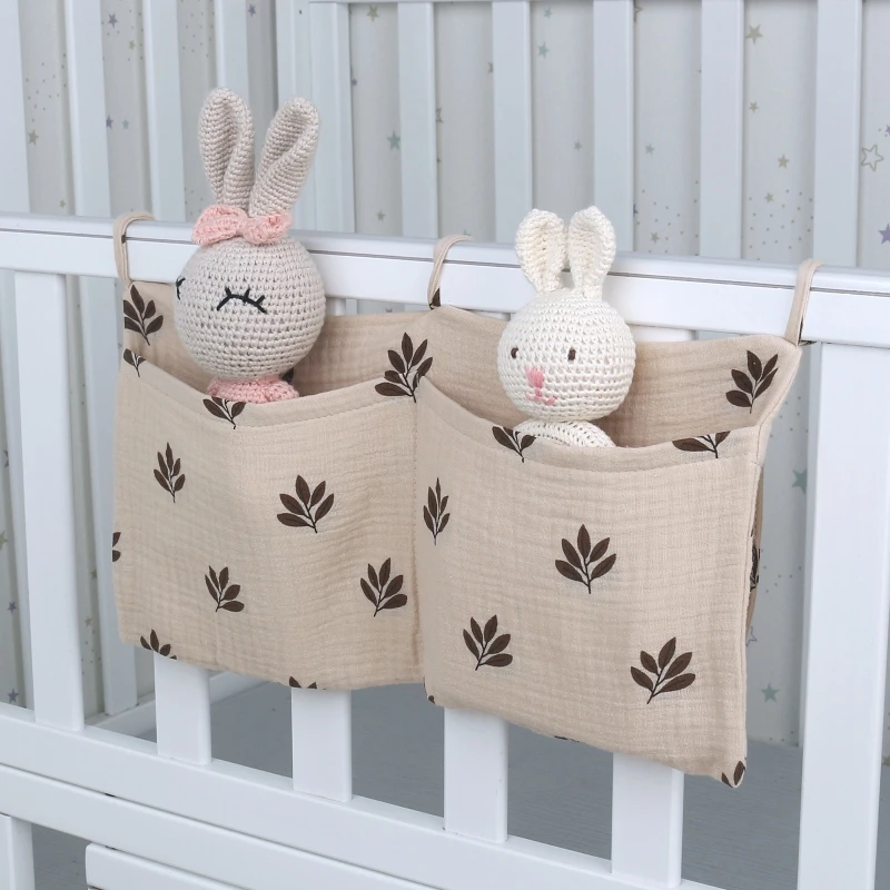 Portable Baby Crib Storage Bag Multifunctional Newborn Bed Headboard Organizer For Kids Baby Bedding Diaper Bag
