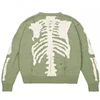 Men Loose Sweaters Black Skeleton Bone Print Pullovers Women Vintage Retro Knitted Sweater Autumn Cotton Pullover Unisex 3XL 4