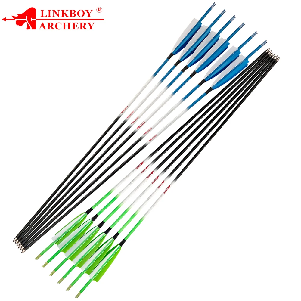12pcsHorsebackShootingCarbonArrow4inchTurkeyFeatherID62MMY