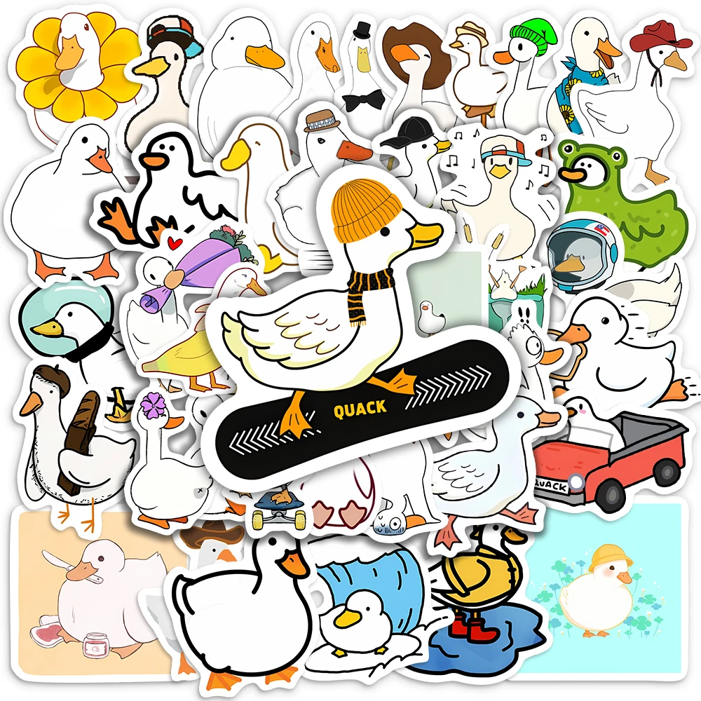 Cartoon Stickers Mixed Duck Goose Aesthetic Graffiti PVC for Diary Laptop etc