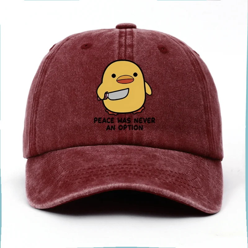 Yellow Duck Print Unisex Baseball Hat – Adjustable, Lightweight, and Comfortable for Travel and Sun Protection
