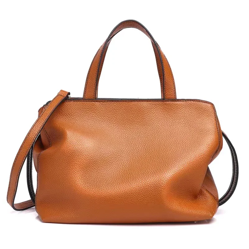 

Женская сумка из натуральной кожи, простой модный кожаный саквояж на одно плечо, мягкая кожаная подушка, мессенджер