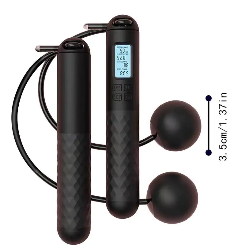 Cordless Weighted Jump Rope For Fitness Training Anti-Slip Smart Counting Jumping Rope Ropeless Skipping with Counter