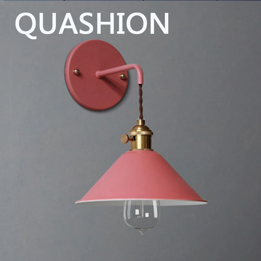 마카롱 LED 벽 램프, 북유럽 다채로운 침실 침대 옆 벽 조명, 간단한 홈 장식, 철 스콘스, 실내 계단 통로 조명