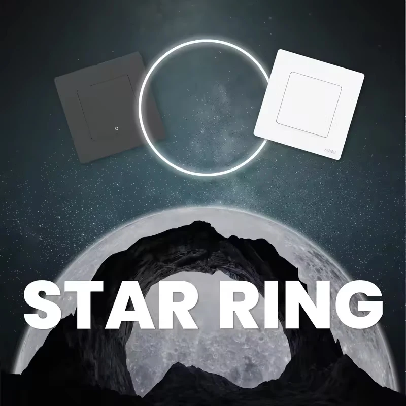 MOES New Star Ring Tuya ZigBee3.0 Smart Push Button Switch/Scene Switch Smart Life APP Remote Control Work with Alexa Google