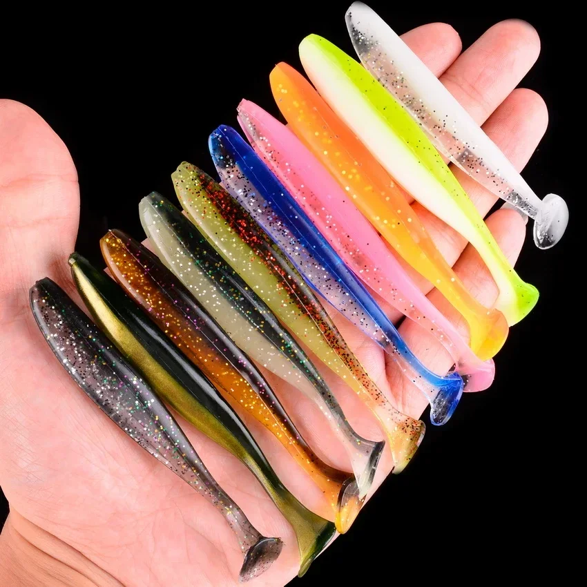 10pcs/Lot Soft Worm Silicone Bait 70mm 90mm Jigging Fishing Lures 2g 4.2g  Aritificial Swimbait Wobblers Tackle Bass Pike